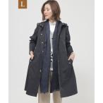 ステンカラーコート コート 「L」「ウォッシャブル」「はっ水」「花粉対策」「防しわ」「UVカット」ポランタフタロングコート レディース