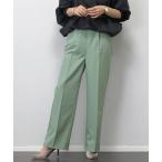 パンツ エステルツイルセンタープレスタックパンツ レディース