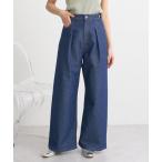 ジーンズ デニム デニムパンツ ラメデニム タックデニムパンツ レディース