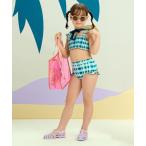 水着 チェック スイムセット 2025SS(110〜130cm) キッズ 子供 女の子
