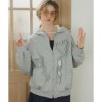 パーカー heart frill hoodie/ハートフリルフーディ レディース