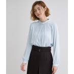 ブラウス シャツ 「マシンウォッシュ／防シワ」プリーツネックブラウス レディース