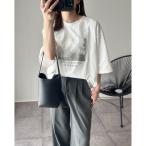 tシャツ 「Eclat one」フォトプリント ロゴ ビッグサイズTシャツ レディース