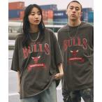 tシャツ NBA/エヌビーエー 別注 ロゴ刺繍/プリント ピグメント加工ビッグシルエットTシャツ メンズ レディース