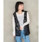 ベスト ジレ 2WAYシアーレースベスト レディース