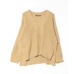 [Lugnoncure] V шея вязаный FREE желтый женский 