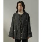 「LOUNGEDRESS」 ツイードジャケット FREE グレー レディース