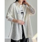 ブラウス シャツ 「2025SS COLLECTION」フラワーレースジャガードシアーシャツ レディース