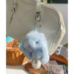 ショッピングキーホルダー キーホルダー WEGO/もふもふうさぎぬいぐるみキーホルダー