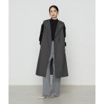 ベスト ジレ コットンダブルクロスストレッチ ロングジレ レディース