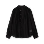 ブラウス シャツ シースルーローン フロントフリルブラウス レディース