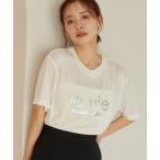 tシャツ シアーロゴプリントTシャツ 315119 レディース