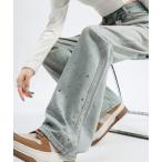 ジーンズ デニム デニムパンツ ラインストーン デニムパンツ レディース レディース