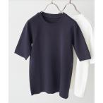 ニット セーター 「追加」コットンスムースコンパクトTシャツ レディース