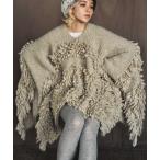 ショッピングポンチョ 「ORIENT MILLINERY」 ニットポンチョ FREE ベージュ レディース