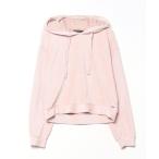 ショッピングAbercrombie 「Abercrombie&Fitch」 ストライプ柄プルオーバーパーカー M ピンク レディース