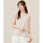 タンクトップ ノースリーブ 「洗える」サテン2WAY タンクトップ レディース