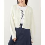 カーディガン SHIPS Colors_「手洗い可能」Vネック パールモチーフボタン カーディガン レディース