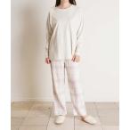 パジャマ ルームウェア キッドブルー -Ｗガーゼラインチェック -長袖パジャマ -KUBK609 -kidblue レディース メンズ