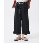 パンツ ポリエステル ウール トロピカル ワイド パンツ レディース