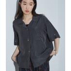 ブラウス シャツ 「セットアップ着用可」ヴィンテージサテン 開襟 シャツ レディース メンズ