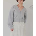 カーディガン 袖チュールWジップ裏毛カーディガン レディース