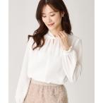 ブラウス シャツ 「洗える／日本製」ネックデザインブラウス レディース