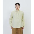 ショッピングリネン ブラウス シャツ グランジリネン裁ち切りフリルカラーブラウス レディース