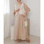 ショッピングバブ ワンピース バテンレースベスト＋ギャザースリーブワンピースセット