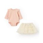 ベビー服 ロンパース チュールスカート+ロンパースセット