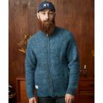 「schott」 ニットカーディガン M ネイビー メンズ