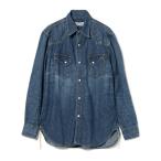 ショッピングfit シャツ 「別注」REMI RELIEF / Indigo Cotton Linen Western Shirt Classic Fit メンズ