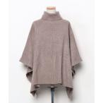 [LOWRYS FARM] вязаный пончо FREE Brown женский 