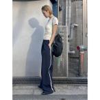 パンツ ラインデザインラフタックパンツ レディース