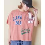 tシャツ パウダー加工リメイク風切替ドルマンスリーブTシャツ レディース