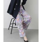 パンツ 花総柄ワイドパンツ レディース
