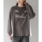 tシャツ ロゴステッチゲームシャツ BIGロンT レディース