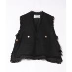 ベスト ジレ 「CYAN TOKYO」tweed vest レディース