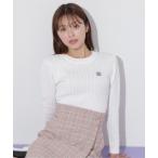 ニット セーター ミニブークレーケーブルニット レディース