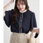 ブラウス シャツ 「大人気のリバイバルアイテム」「WEB限定」配色パイピングブラウス レディース