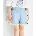 パンツ 「ふんわりワッフル」裾フリル ショートパンツ キッズ 子供服 女の子