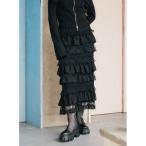 ショッピングティアード スカート レースティアードロングスカート