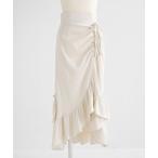 スカート 「4L〜6L」ドロストアシメフリルマーメイドスカート