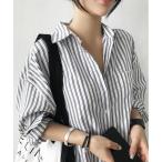 ブラウス シャツ ストライプシャツワンピース レディース
