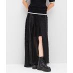 スカート シアーコンビネーションラップスカート