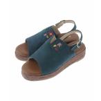 サンダル フラワー刺繍ジュートサンダル レディース