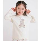 tシャツ 裾スカラップアニマルクマネコウサギパッチ刺しゅうTシャツ(80~130cm) キッズ 子供服 男の子 女の子