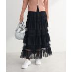 スカート ・ELENCARE DUEチュールフリルティアードスカート