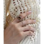 ショッピングダルメシアン 指輪 リング 金属アレルギー対応 天然石スクエアリング レディース