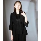 セットアップ セレモニーフォーマルジャケット「喪服・礼服」「春夏秋用素材」「セットアップ展開有」「正喪服」「別売りボウタイあり」 レディース